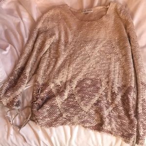 Brown sweater with ties on the side